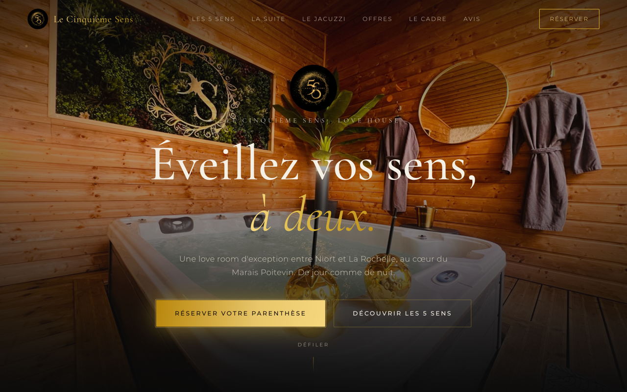 Aperçu du site Le Cinquième Sens